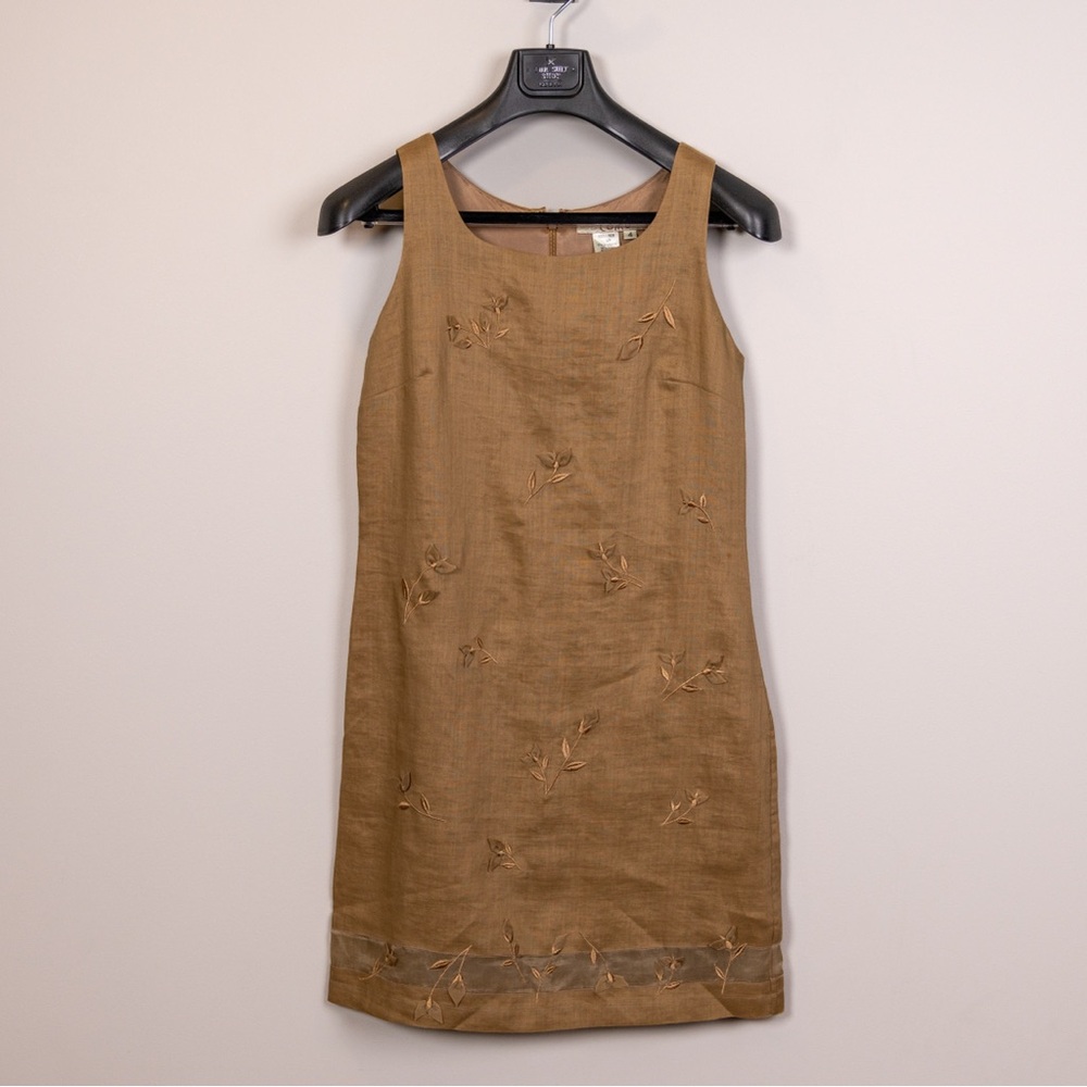 Como Italy 100% Linen Embroidered Dress – Size 4